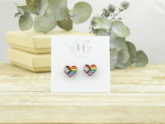 Heart Pride Flag Earrings