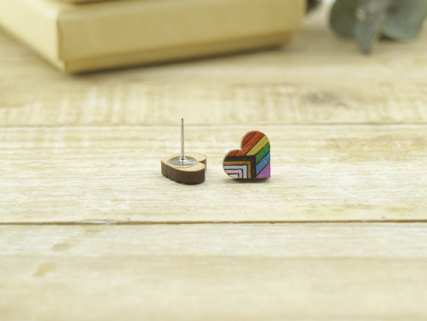 Heart Pride Flag Earrings