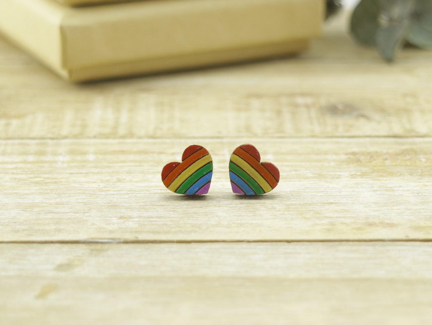 Rainbow Heart Earrings