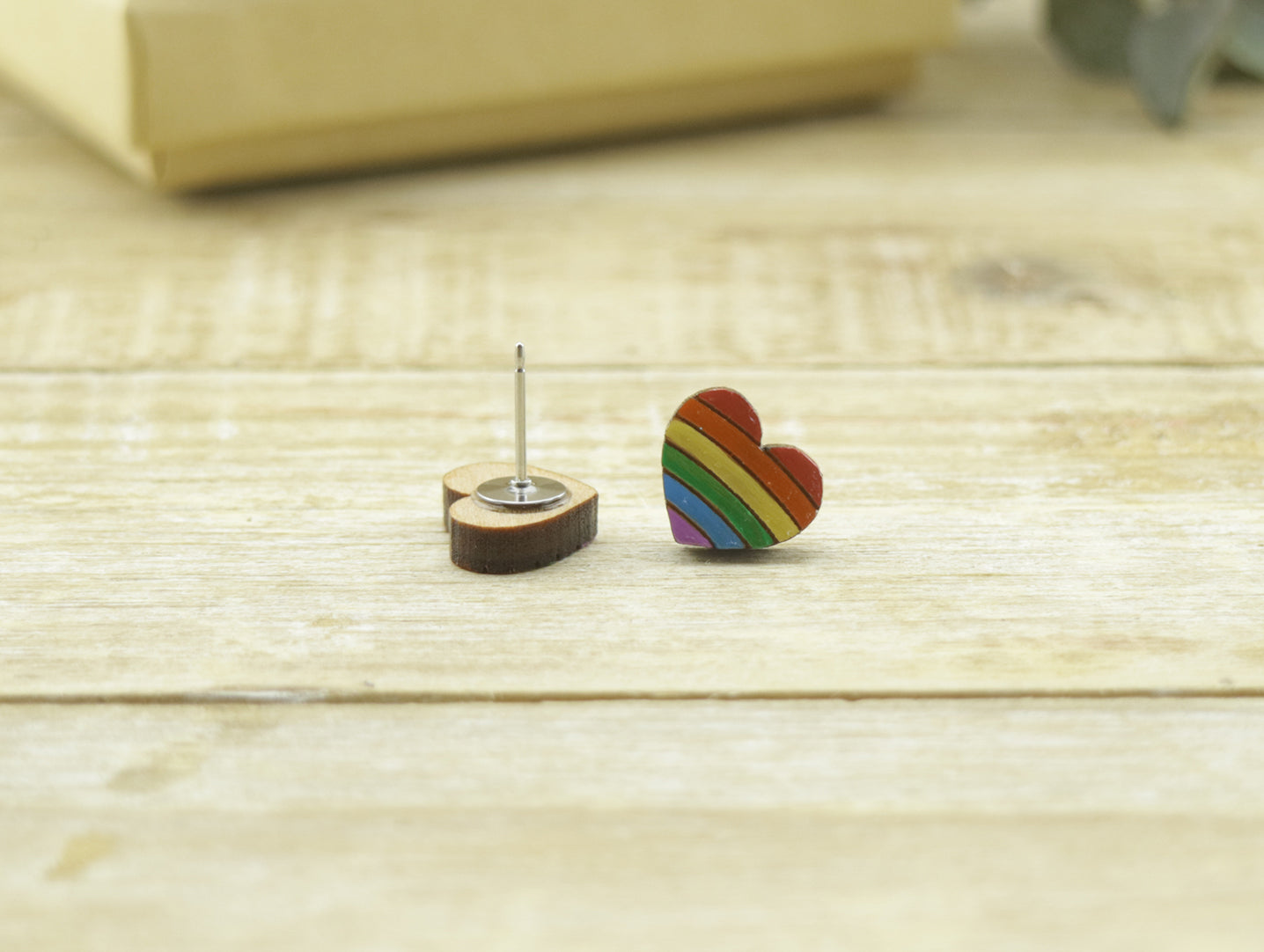 Rainbow Heart Earrings